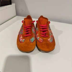 Versus Versace  orange floral sneakers